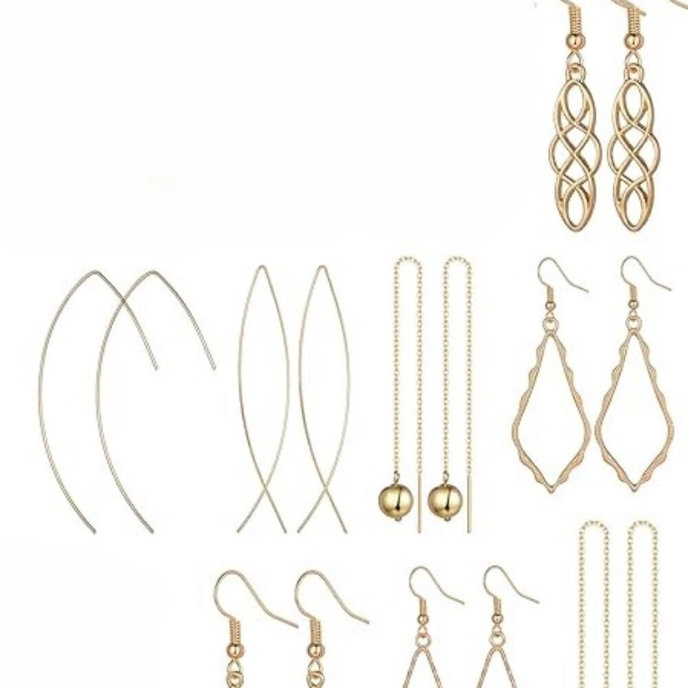 NEW Rosegold/Gold/Silver Tone Fashion Earrings Bundle 17 PAIRS INCLUDED